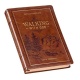 Walking with God - Lux Leather Brown, Large Print